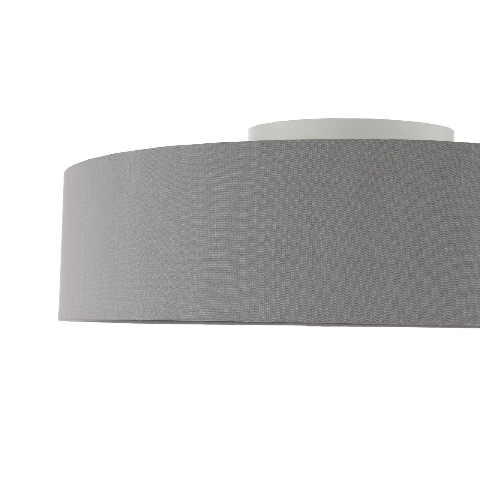 Fan Flush White and Grey With Shade LED