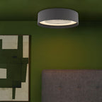 Fan Flush White and Grey With Shade LED