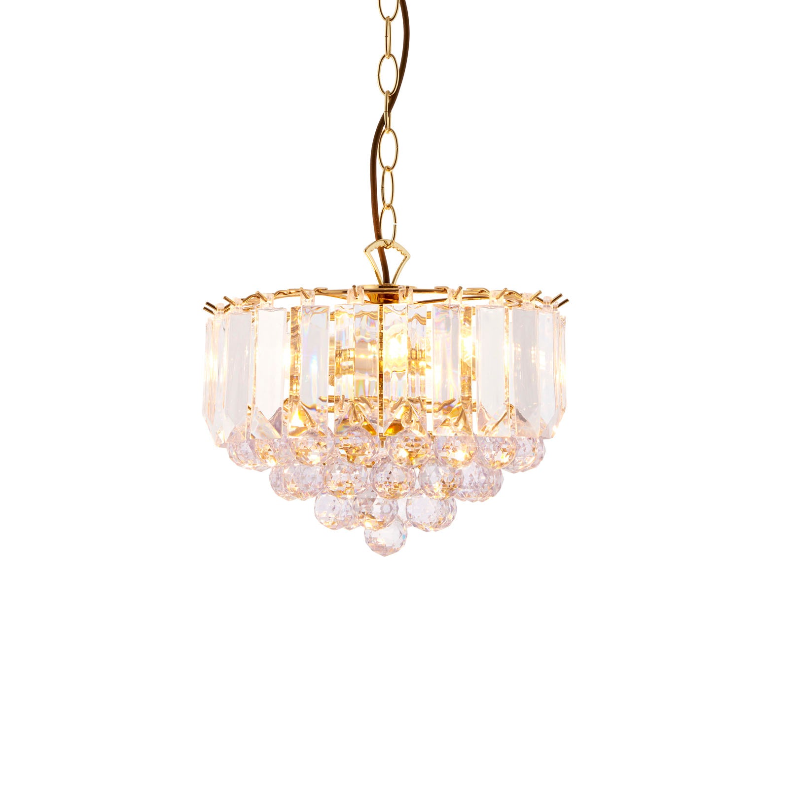 Fargo 3-Light Pendant with Adjustable Drop - Brass Finish