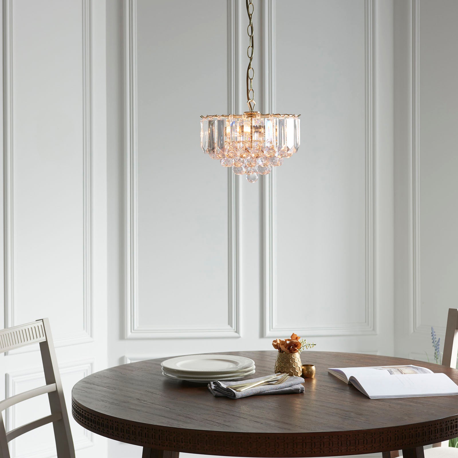 Fargo 3-Light Pendant with Adjustable Drop - Brass Finish