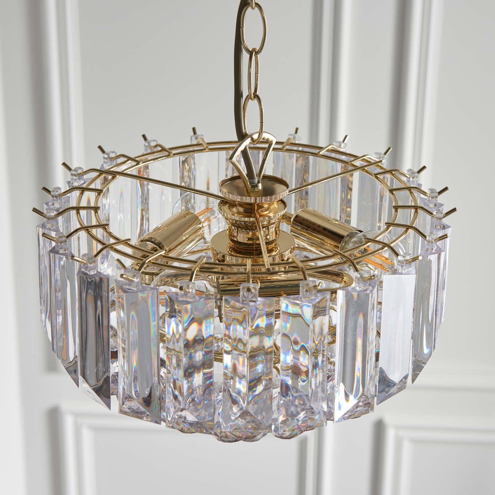 Fargo 3-Light Pendant with Adjustable Drop - Brass Finish