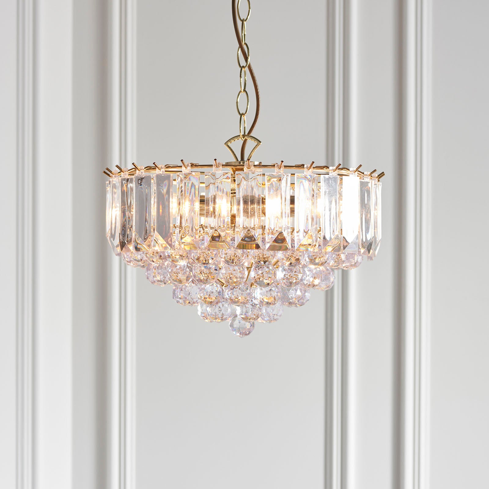 Fargo 3-Light Pendant with Adjustable Drop - Brass Finish