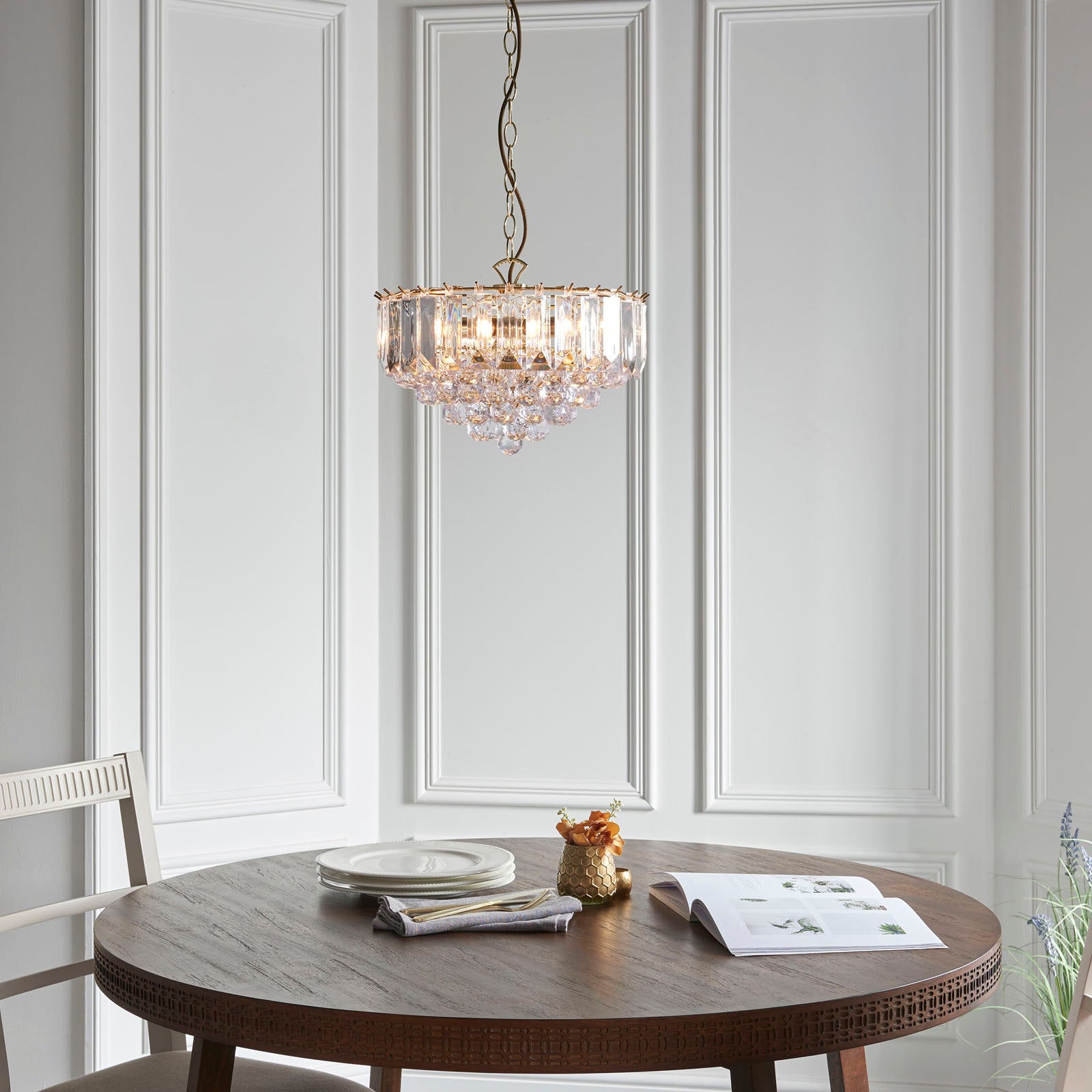 Fargo 3-Light Pendant with Adjustable Drop - Brass Finish