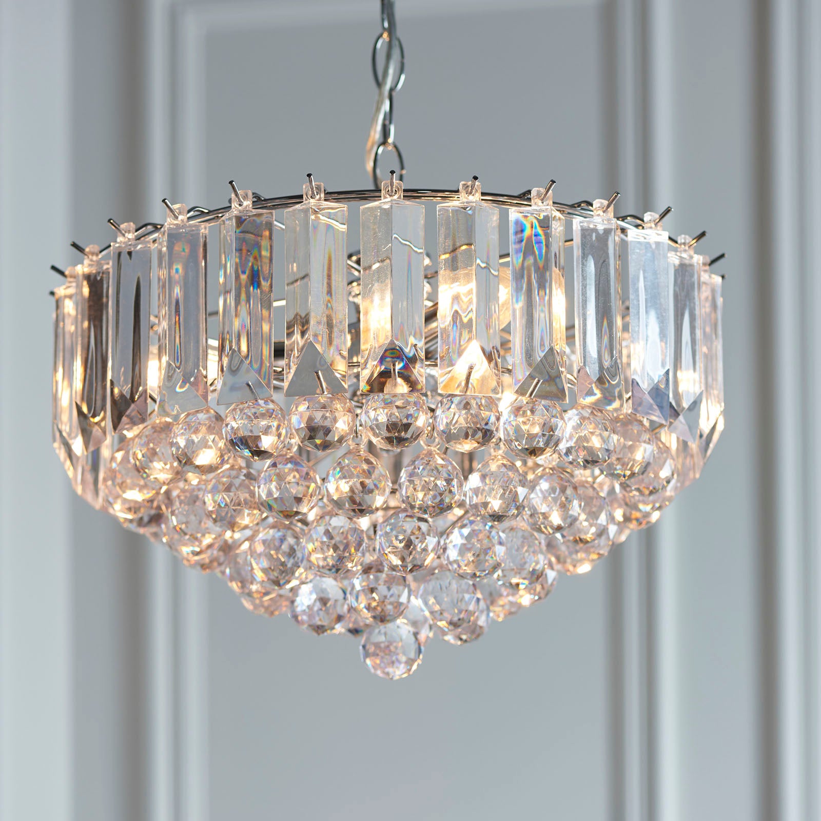 Fargo 3-Light Pendant with Adjustable Drop - Chrome Finish