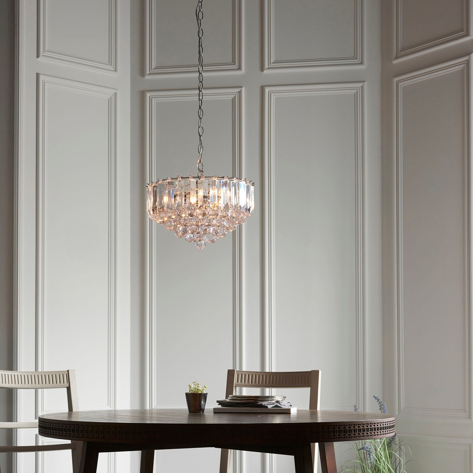 Fargo 3-Light Pendant with Adjustable Drop - Chrome Finish
