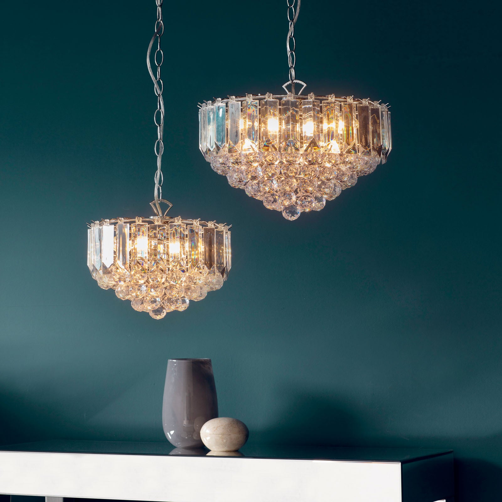 Fargo 3-Light Pendant with Adjustable Drop - Chrome Finish