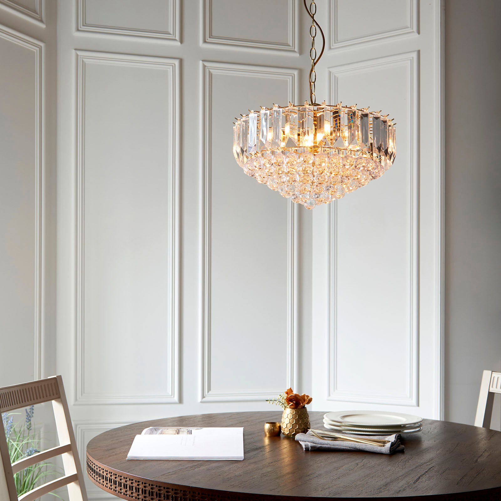 Fargo 6-Light Pendant with Adjustable Drop - Brass Finish