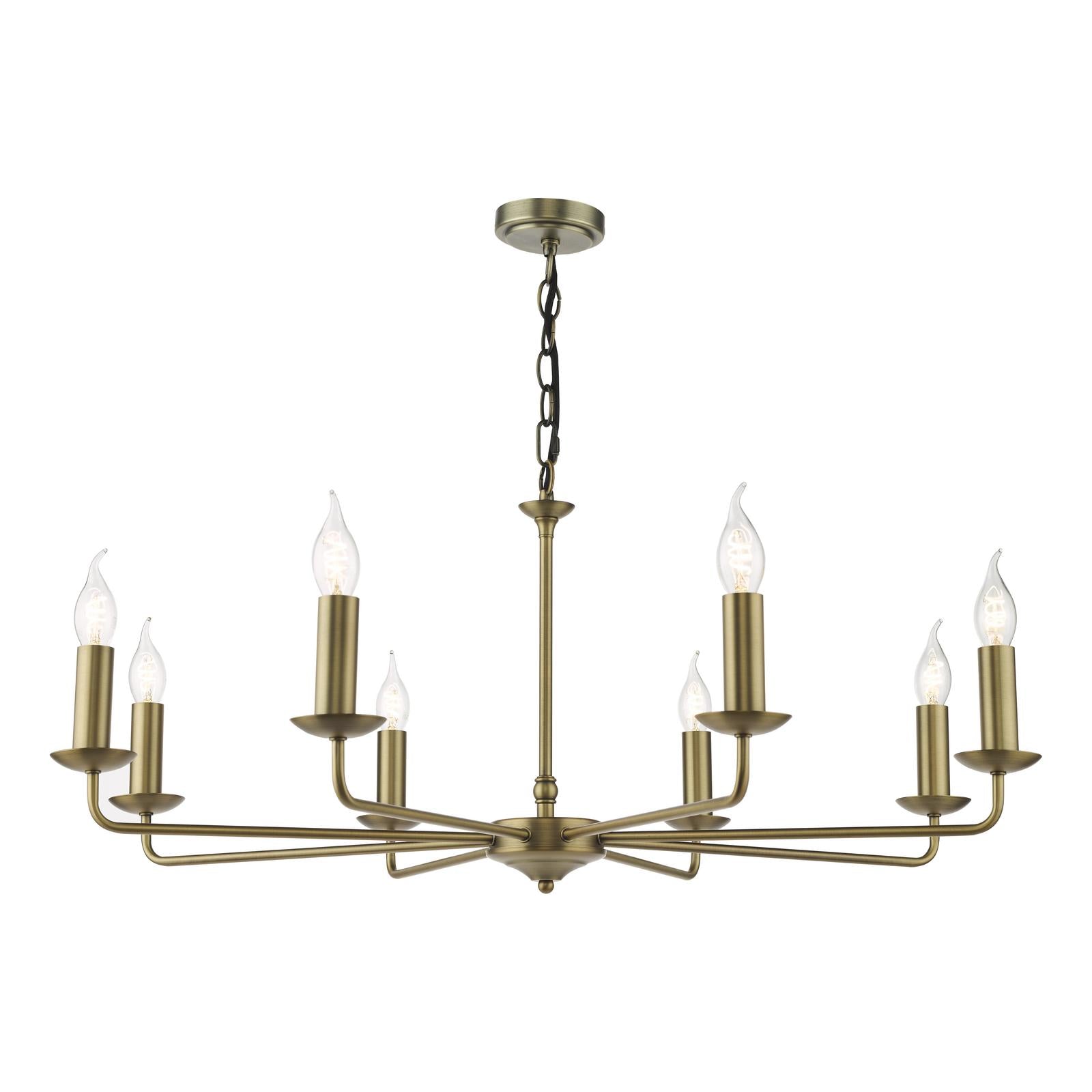 Favian 8 Light Pendant Matt Bronze Fitting Only