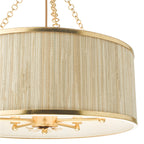 Fenella 5 Light Pendant Gold Leaf