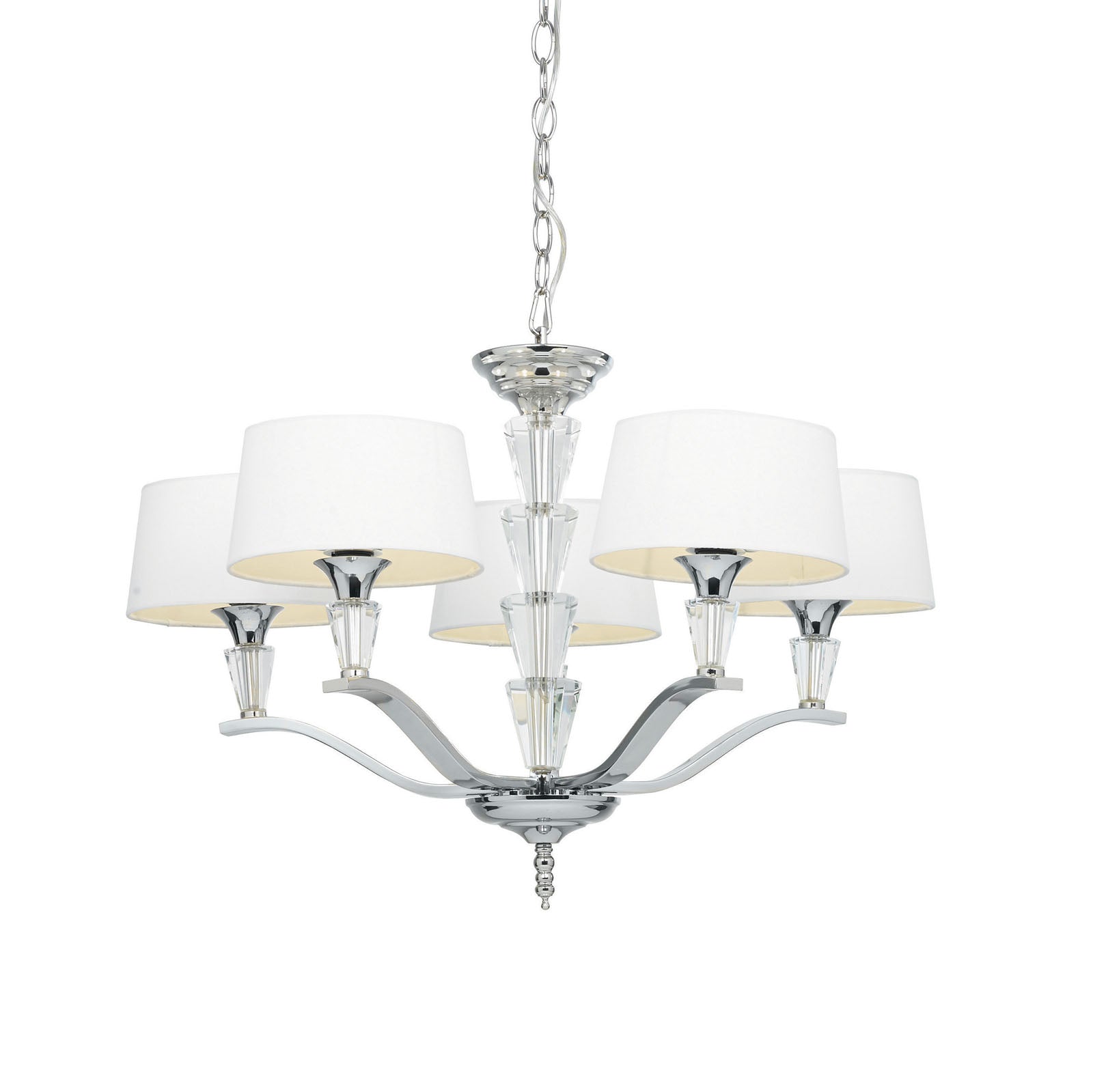 Fiennes 5-Light Crystal Chandelier Chrome