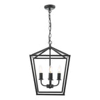 Fionn 4 Light Pendant Matt Black
