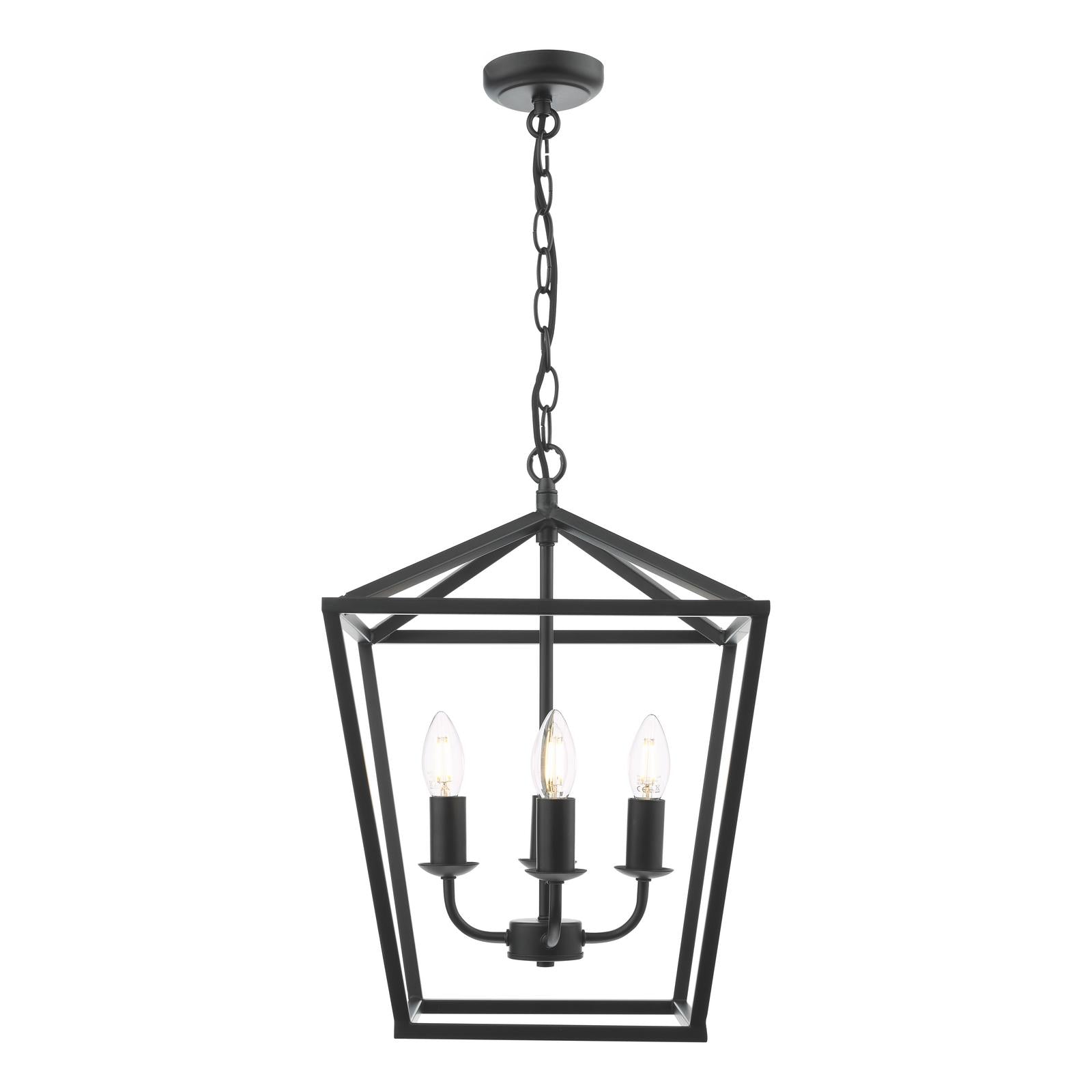 Fionn 4 Light Pendant Matt Black
