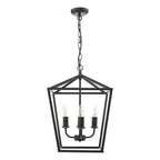Fionn 4 Light Pendant Matt Black