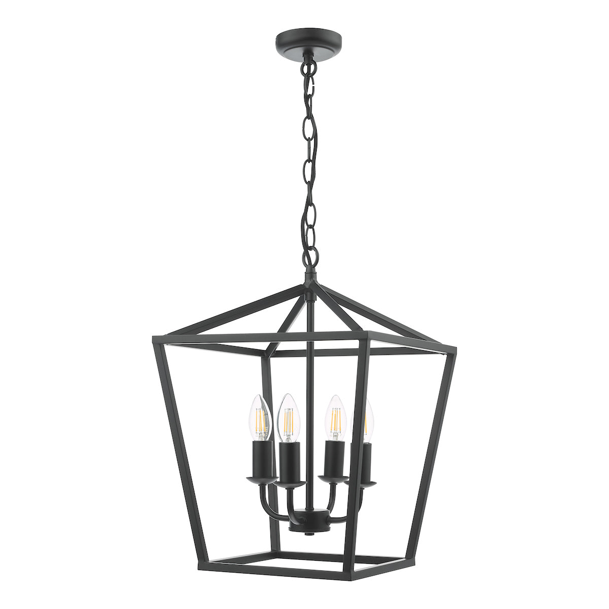Fionn 4 Light Pendant Matt Black