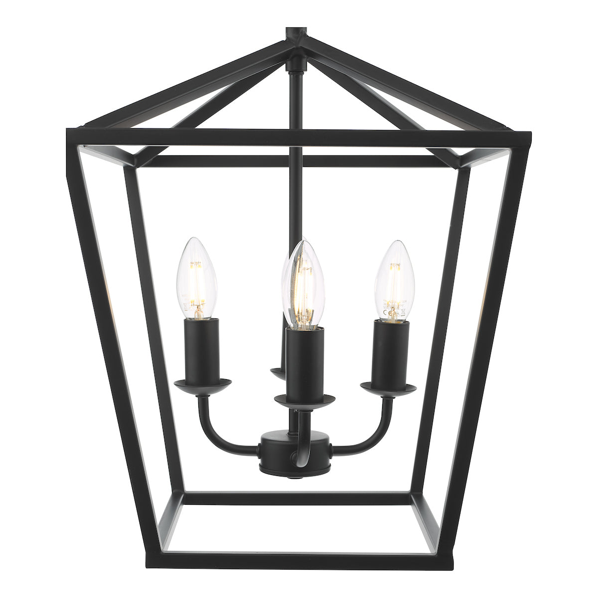 Fionn 4 Light Pendant Matt Black