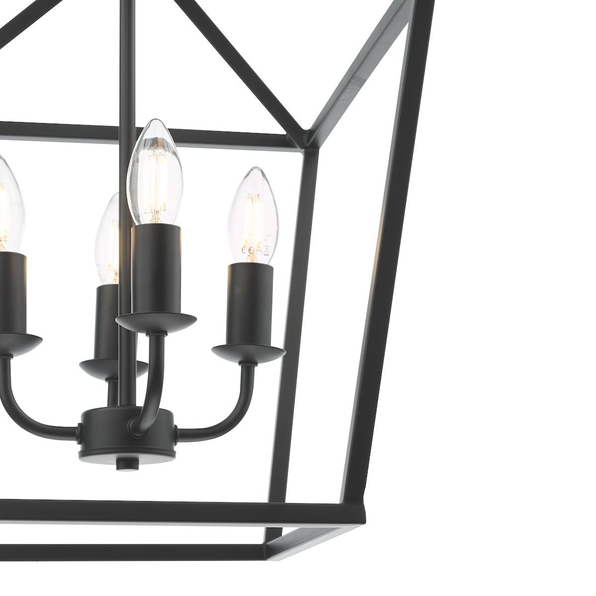 Fionn 4 Light Pendant Matt Black