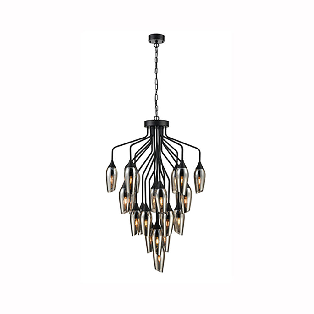 Taper 22 light with Smoked Glass