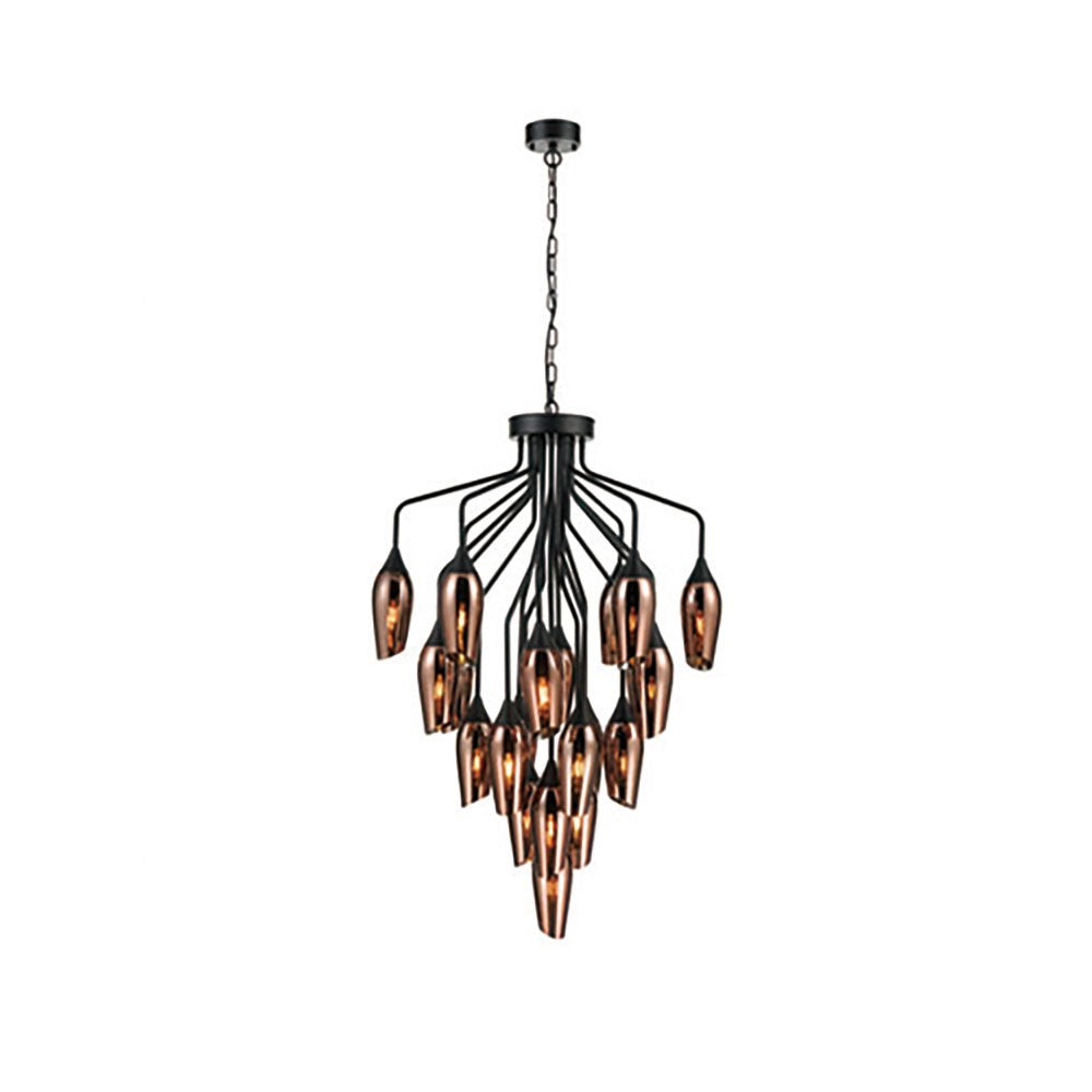 Taper 22 light with Copper Glass