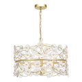 Fonda 3 Light Pendant Satin Gold and Glass