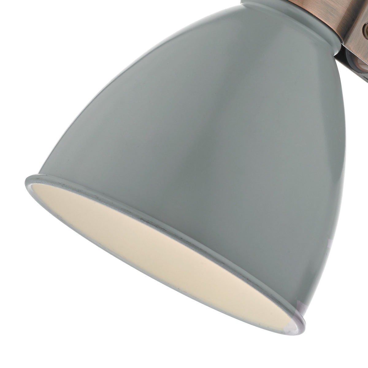 Frederick Single Wall Spotlight Grey & Copper