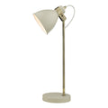 Frederick Task Table Lamp Cream Antique Brass