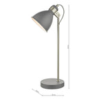 Frederick Task Table Lamp Dark Grey Satin Chrome