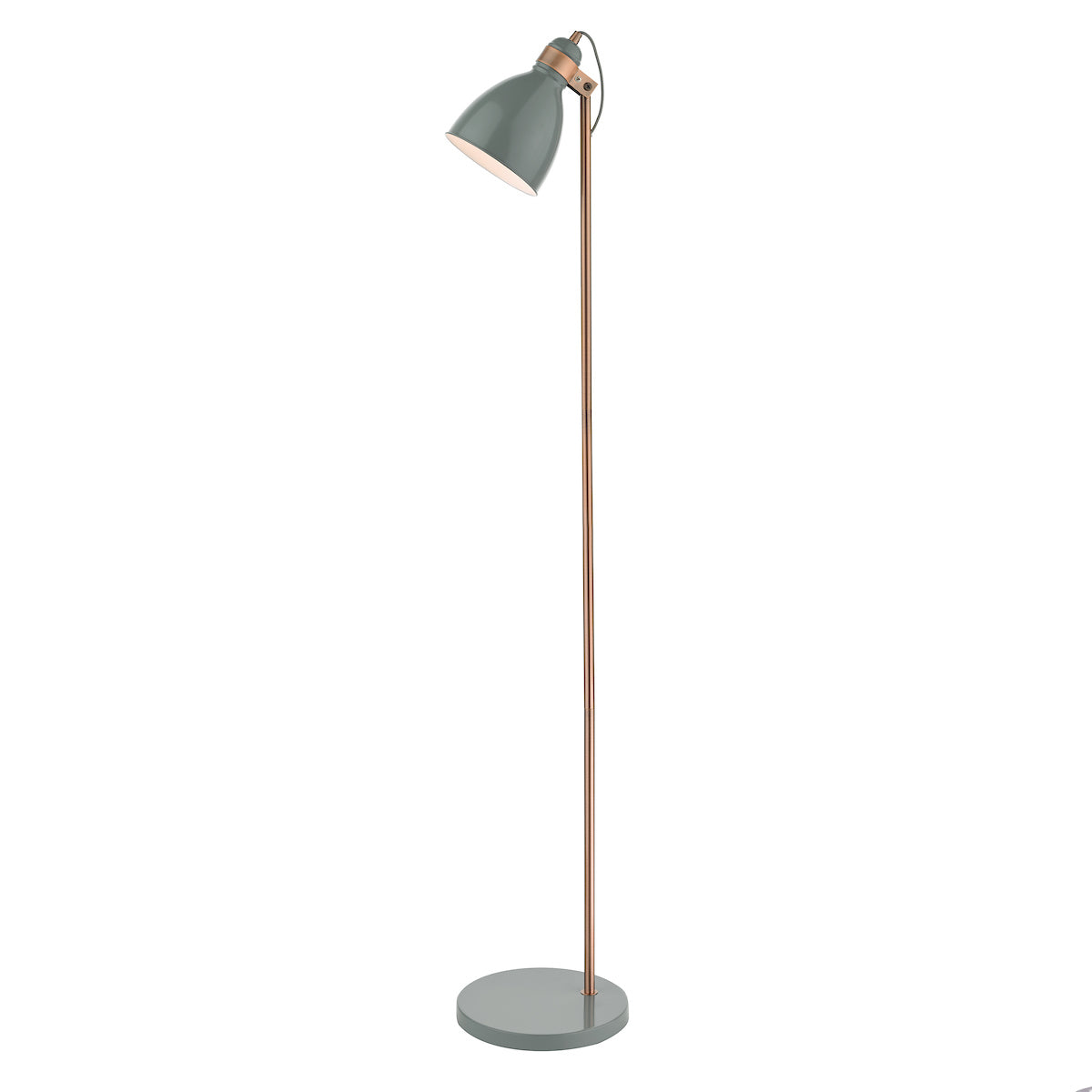 Frederick Task Floor Lamp Grey & Copper