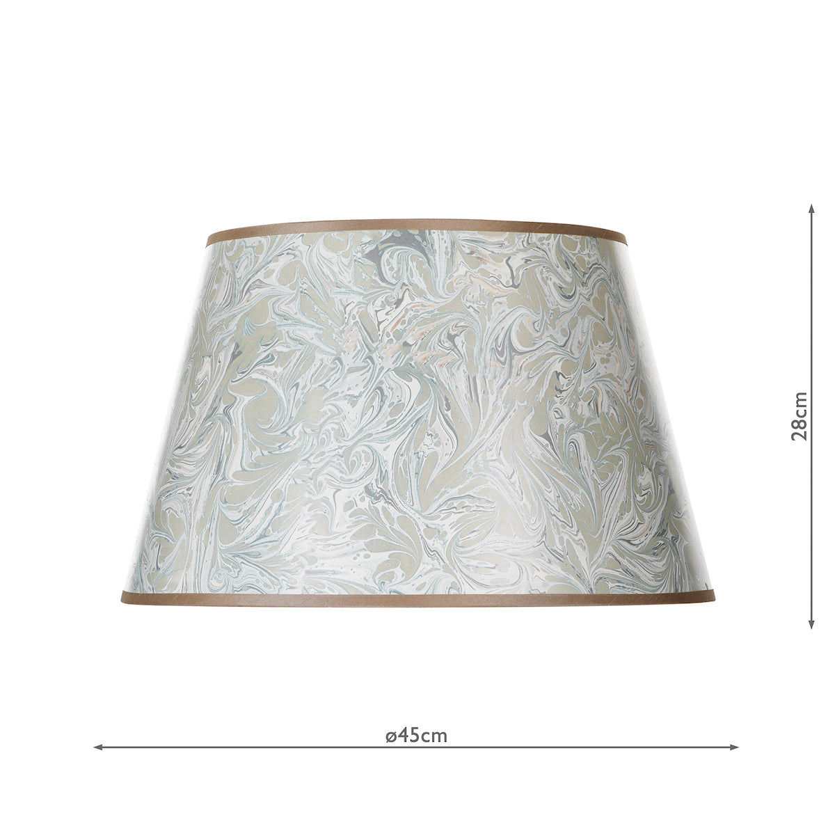 Frida Taupe Marble Pattern Tapered Drum Shade 45cm