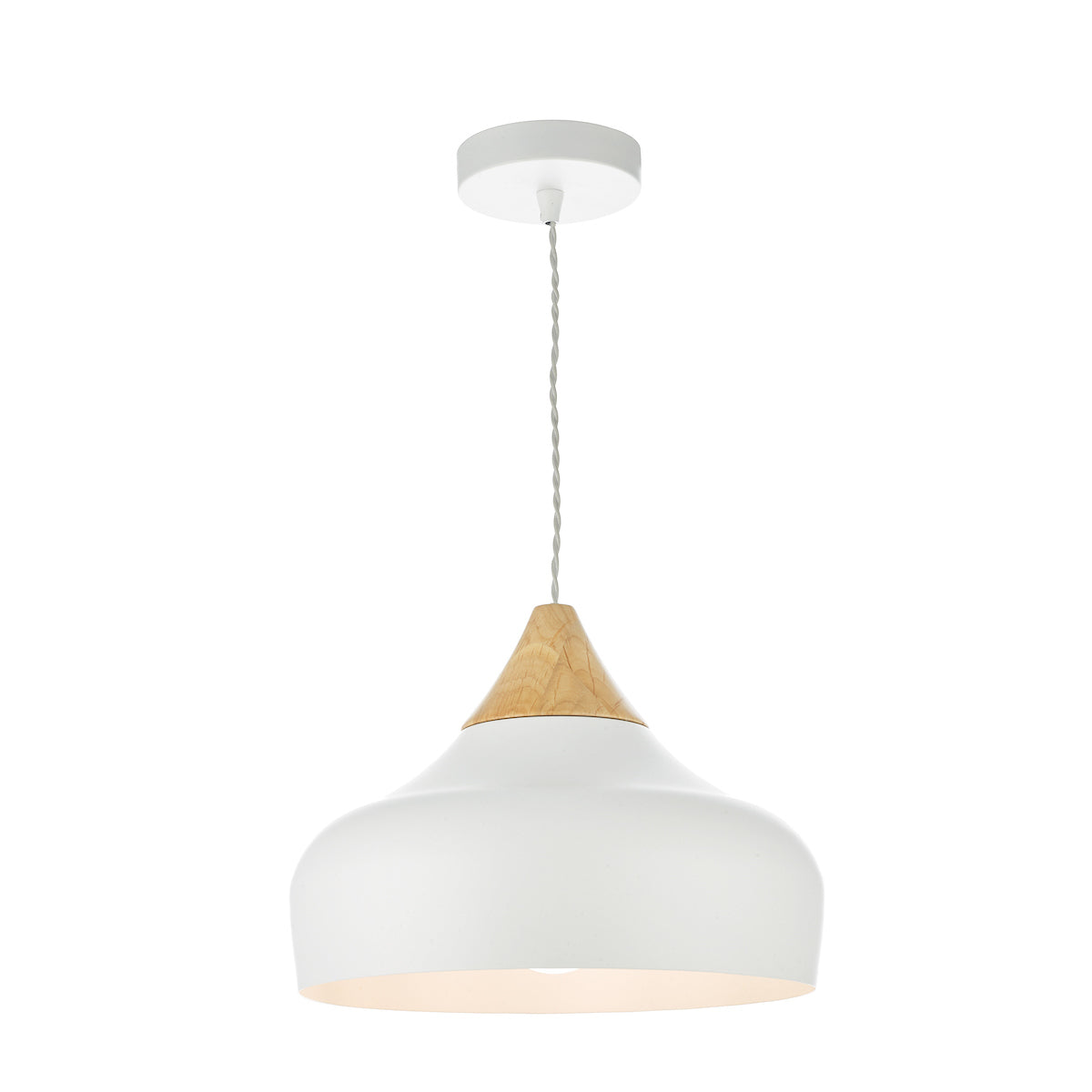 Gaucho 1 Light Pendant White