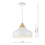 Gaucho 1 Light Pendant White
