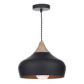 Gaucho 1 Light Pendant Black