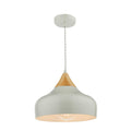 Gaucho 1 Light Single Pendant Grey And Wood