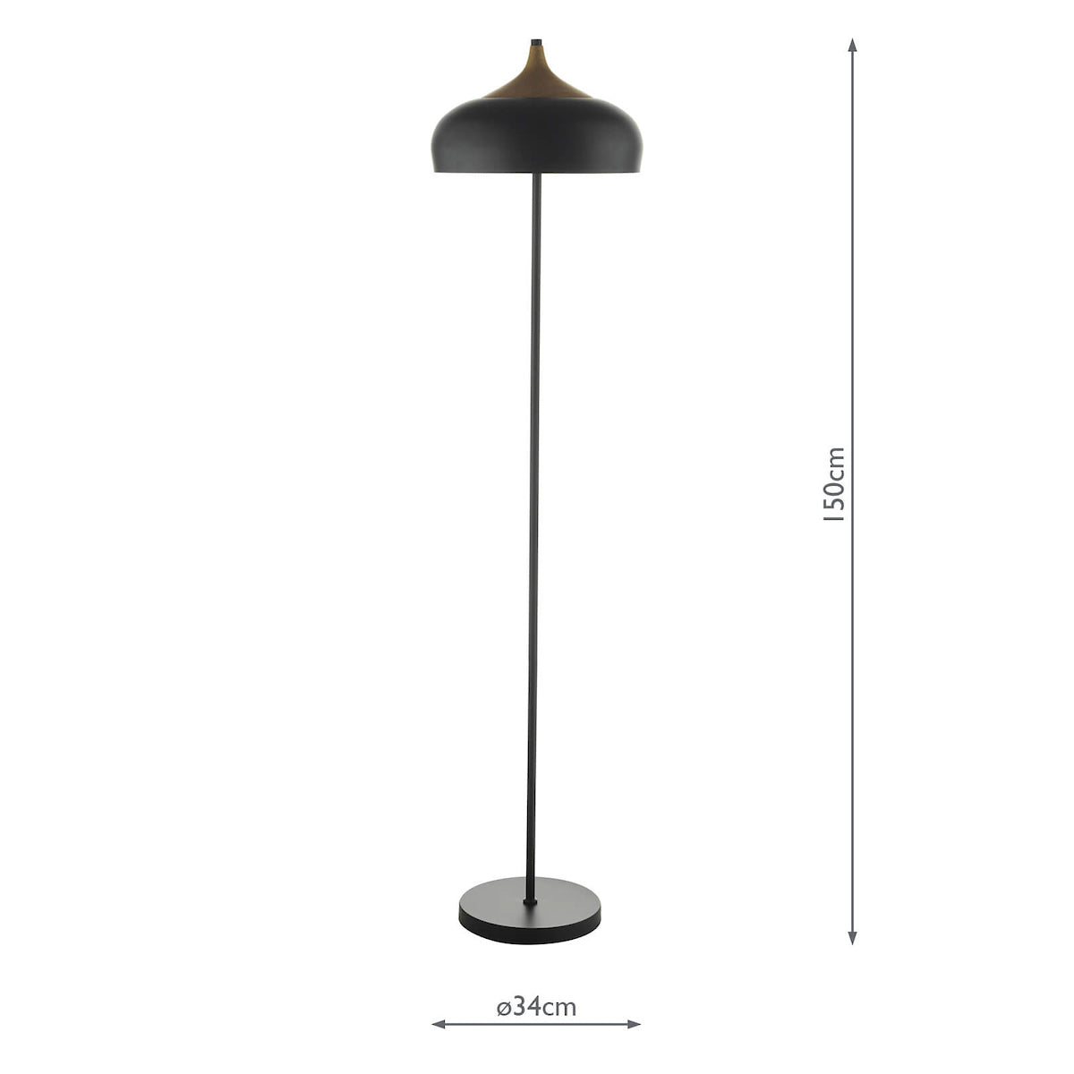Gaucho 2 Light Floor Lamps Black 1