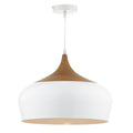 Gaucho 1 Light Pendant White Large