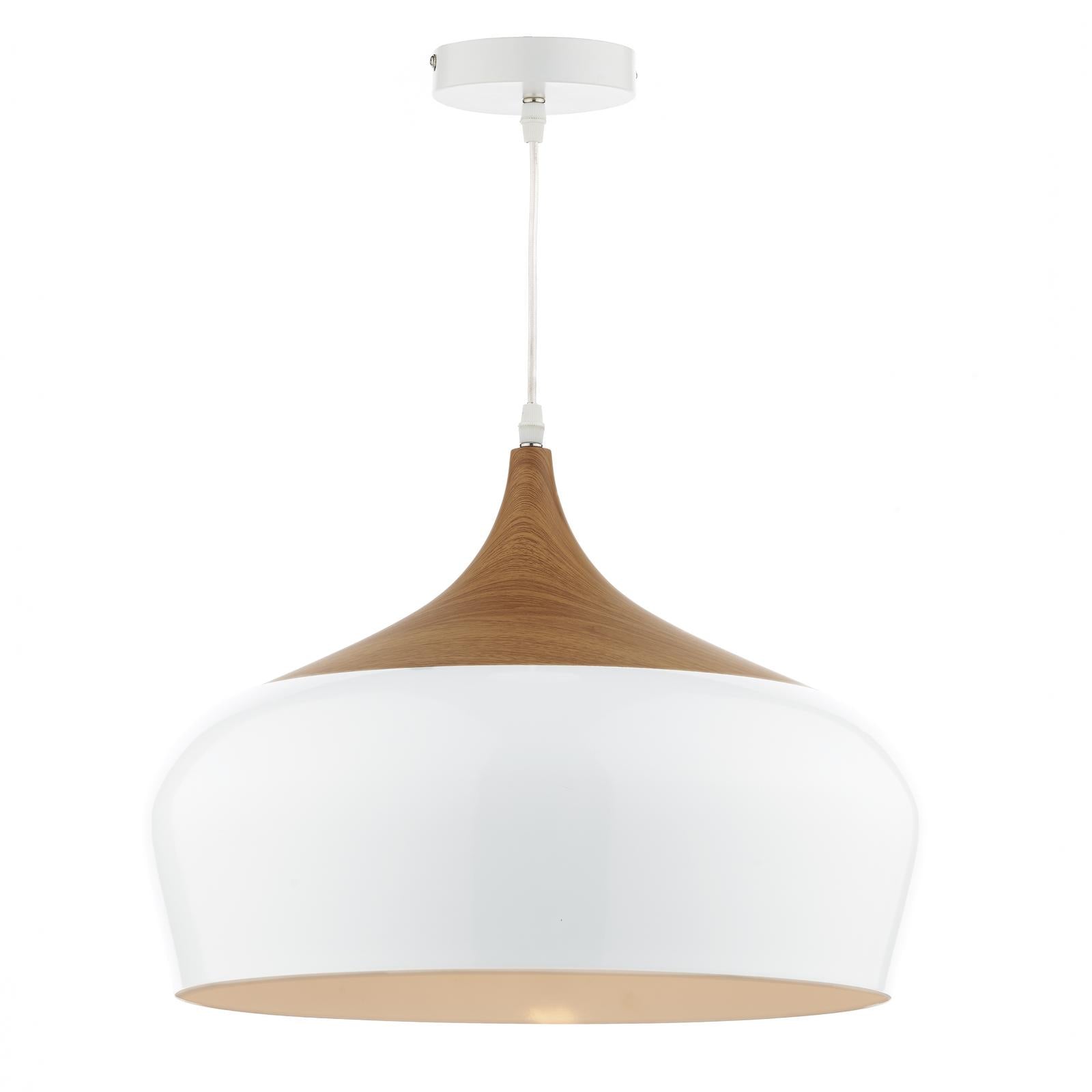Gaucho 1 Light Pendant White Large