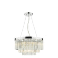 Giovana 5 Light Pendant Polished Chrome Clear Glass