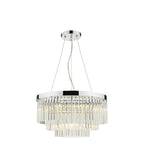 Giovana 5 Light Pendant Polished Chrome Clear Glass