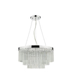Giovana 5 Light Pendant Polished Chrome Clear Glass