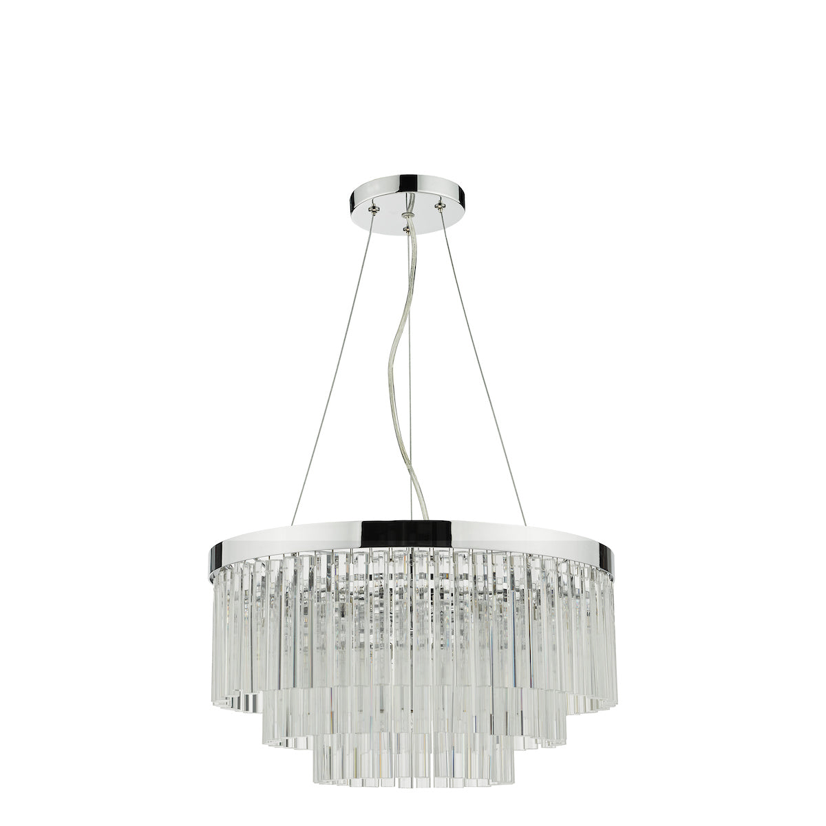 Giovana 5 Light Pendant Polished Chrome Clear Glass