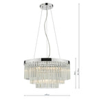 Giovana 5 Light Pendant Polished Chrome Clear Glass