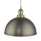 Governor Pendant Light Antique Chrome with Brass Detail