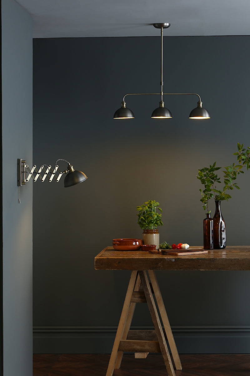 Governor 3 Light Bar Antique Chrome Antique Brass