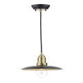Hannover 1 Light Pendant Black Antique Brass