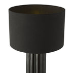 Hebron Table Lamp Black Ceramic With Shade