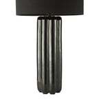 Hebron Table Lamp Black Ceramic With Shade