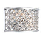 Hudson 2-Light Polished Chrome Crystal Wall Light