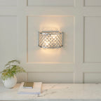 Hudson 2-Light Polished Chrome Crystal Wall Light