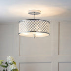 Hudson 3-Light Polished Chrome Flush Mount Ceiling Light