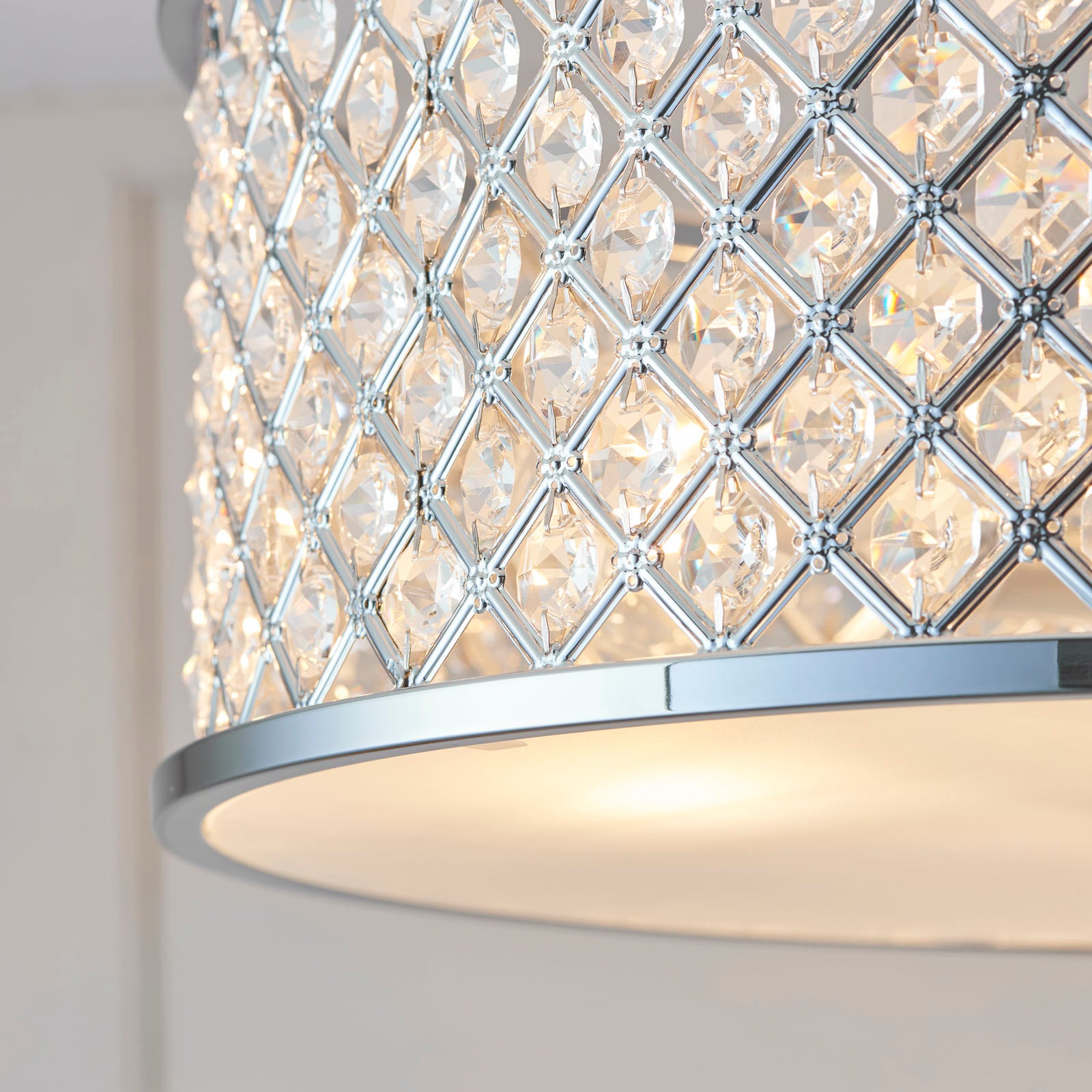 Hudson 3-Light Polished Chrome Flush Mount Ceiling Light