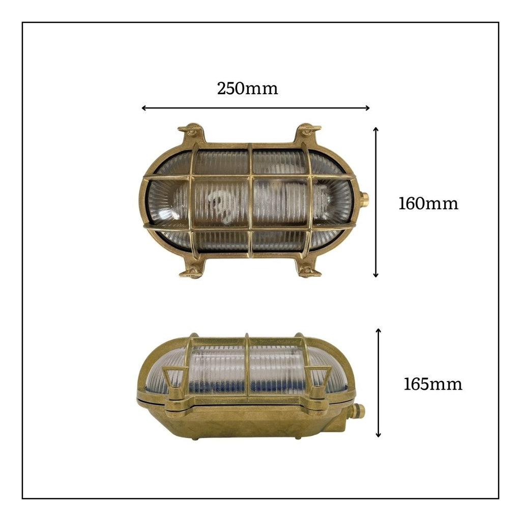 Horatio Oval Bulkhead Solid Brass